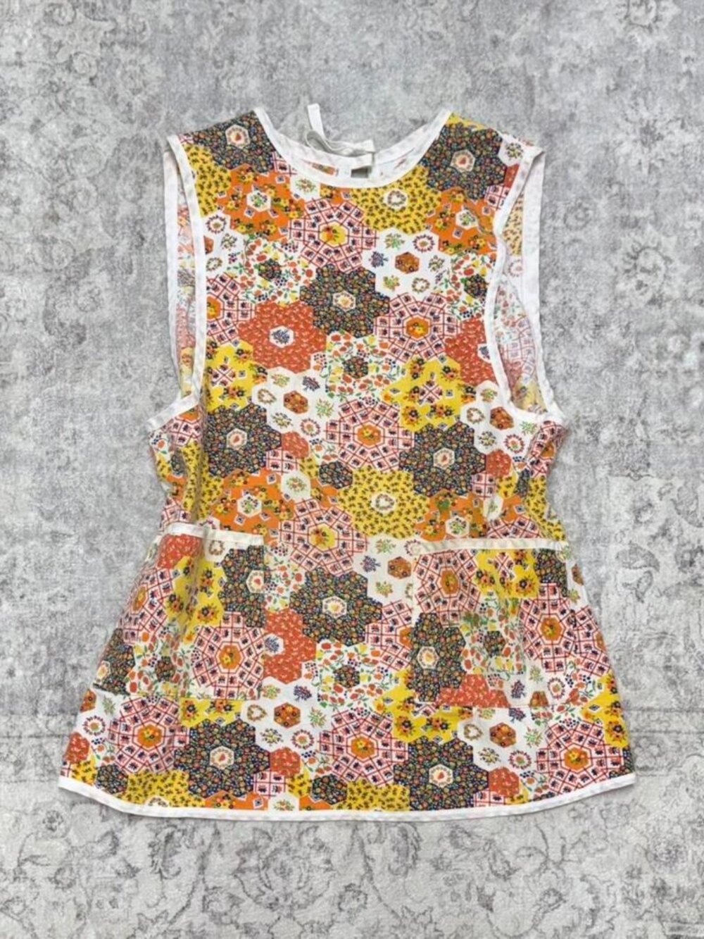 70s/ 80s retro vintage patchwork floral apron
